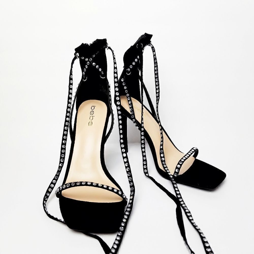 Sexy bebe Rhinestone Embellished size 9 Heels - Picture 2 of 12